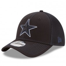 Men's Dallas Cowboys New Era Black Shock Stitch Neo 39THIRTY Flex Hat 2696503
